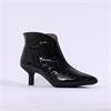 Wonders Flexfit Croc High Heel Boot - Black Croc